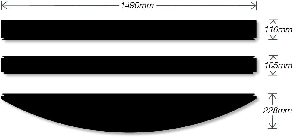 iQuatics Universal Replacement Flap Set - Vision 450 (3 Piece)-Without Holes, Black, Vision 450 3pcs Without Holes - Image 3