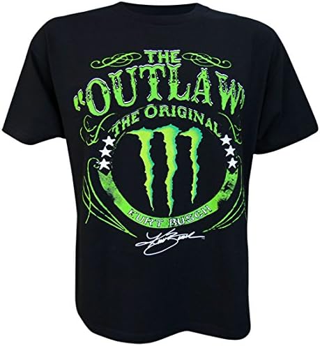 Panic Switch Kurt Busch The Outlaw Monster Adult T-Shirt (Large, Black)