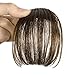 Smilco Mini Ultra Thin Fake Hair Bangs Extensions Clip In Bangs Fringe Front hair extensions (Natural Black)