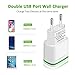 European USB Adapter, Niluoya Universal 3-Pack 2.1A/5V Dual Port Europe USB Charger Plug Travel Power Adapter for iPhone X 8/7/6/6S Plus 5S, iPad, Samsung Galaxy S6/S7/S8 Edge, HTC, LG, Moto, Kindle