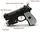SmokDitrots Multifunctional Tricky toys Pistol Shape Lighter with Flashlight& Electric Shock Device