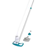 Bestway AquaClean Pool Maintenance Kit with Vacuum and Skimmer | Portable Airbed with Contoured Comfort, Raised Sides &amp; Quick Inflation with AC Air Pump - Storage Bag Included, Warm Gray