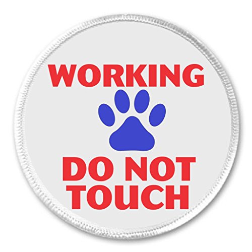 Working Do Not Touch 3" Sew On Patch Service Dog Blue Paw Assistance Disability