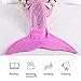 LANGRIA Mermaid Blanket Glittering Flannel Mermaid Tail Blankets for Girls Kids Teenagers Adults Super Soft Warm Lightweight in Living Room Bedroom All Seasons (60''X25'', Purple)