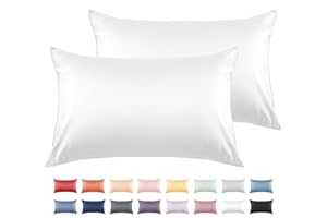 Warmstar 100% Cotton Toddler Pillowcase Set of 2, 600 Thread Count 13x18 Toddler Pillowcases Soft & Breathable, Cotton Travel Pillow Case Cover 13"x 18" with Envelope Closure,White