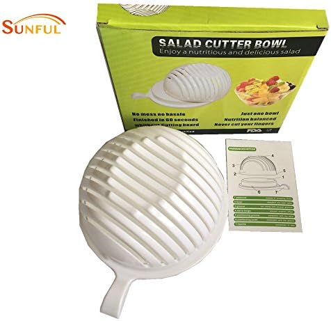 SUNFUL Easy cutter the Salad,Salad Cutter Bowl,Vegetable Cutter Bowl - Make Your Salad in 60 Seconds ,230G weight Original