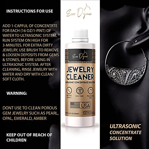 Evo Dyne 3-Pack Ultrasonic Jewelry Cleaner – Jewelry Cleaner Solution for  Diamond, Gold, Silver, Gemstones – E