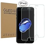 iPhone 7 Screen Protector, 2-Pack H&T(TM) Ultra Thin 9H iPhone 7 Crystal Clear Tempered Glass Screen Protector Cover [3D Touch Compatible] 2.5D HD Glass Film [Anti Scratch] Slim for iPhone 7 4.7 Inch