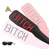 IDS PU Leather Hand Spanking Paddle Restraint for Sex Role Play Bitch, Black Blindfold Sex Eye Mask