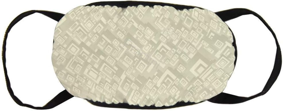 Promini Safety Masks Unisex Mouth Mask,VI-556 Beige Cotton Mask,Reusable Masks,Anti Dust Cotton Face Mask Mouth Mask,Outdoor Protective Mask for Adults and Teens