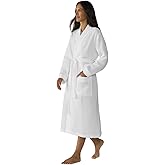 Coyuchi Unisex Organic Waffle Robe, Long Bathrobe, Cotton, Alpine White, (XS-S)
