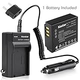 Kastar 1 Pack Battery and Charger for Panasonic CGA-S007 CGR-S007 and Panasonic LUMIX DMC-TZ4 DMC-TZ5 DMC-TZ50-K DMC-TZ50-S Cameras