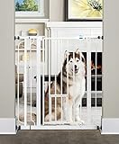 Carlson Extra Tall Walk Through Pet Gate with Small Pet Door, Includes 4-Inch Extension Kit, 4 Pack Pressure Mount Kit and 4 Pack Wall Mount Kit