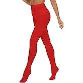 Citystl Opaque Black Tights for Women, 80D Solid Color Soft Tights, Control Top Microfiber Pantyhose for women