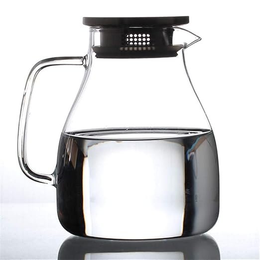 SGXDMsh Jarra de Vidrio de borosilicato sin Plomo, con asa de ...