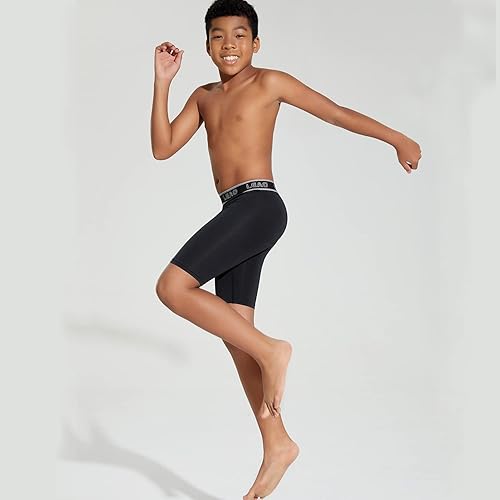 LEAO Youth Boys Compression Shorts 2-pack Performance Athletic