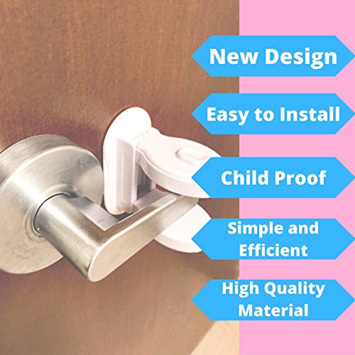We-Guard-Child-Proof-Door-Lever-Lock--New-Upgraded-Design-Set-of-2-Adjustable-3M-Adhesive-Easy-to-Install-Handles-Lock-Your-Privacy-and-The-Safety-of-Your-Baby-Kids-and-Pets-Matter