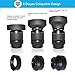 49mm Lens Hood Set Lens Shade Compatible with Canon EF 50mm f/1.8 STM Lens Replaces Canon ES-68 Hood, Collapsible Rubber Lens Hood + Reversible Tulip Flower Lens Hood + Center Pinch Lens Cap