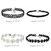 FIBO STEEL Lace Choker Necklace for Women Girls Gothic Tattoo Necklace 4Pcs
