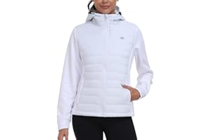 MoFiz Women's Insulated Hiking Jackets Outdoor Running Down Jacket Lightweight Breathable and Warm Coat