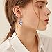 EleQueen 925 Sterling Silver CZ Baroque Drop Hook Earrings Vitrail Light Made with Austrian Crystals, Valentine's Day/Mother's Day/Christmas Jewelry Gift