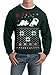 Skip N' Whistle Adult Ugly Christmas Sweater Santa Dinosaur Pullover Sweatshirt