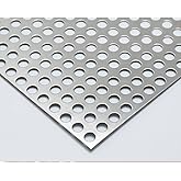 Bilaida 2Pcs Stainless Steel Perforated Sheet (SUS304), 0.028" Thickness, 16" Width, 12.6" Length, 0.28'' Aperture, 0.47'' Ho