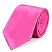 Men's Novelty Waterproof Necktie - Solid Fushcia Deluxe Classic Handmade Hot Pink Tie,Silk-Looking & Royal Style for Stylish Appearances