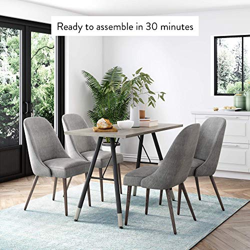 Nathan James Andi Computer, Office Desk, or Small Study Table, Light Wood Top with Metal AFrame