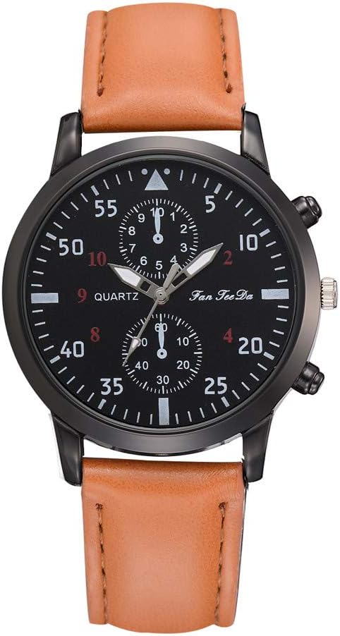 Men's Quartz Sport Watch Fashion Faux Leather Alloy Analog Quartz Wrist Watch Men Business Watches Newest 2019
