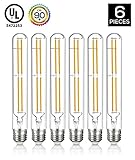 Hyperikon T10 Dimmable LED Filament Bulb, 5W (40W Equivalent), 470 lumen, 2700K (Soft White Glow), E26 Base (Medium Screw Base), CRI 90+, 6-Pack