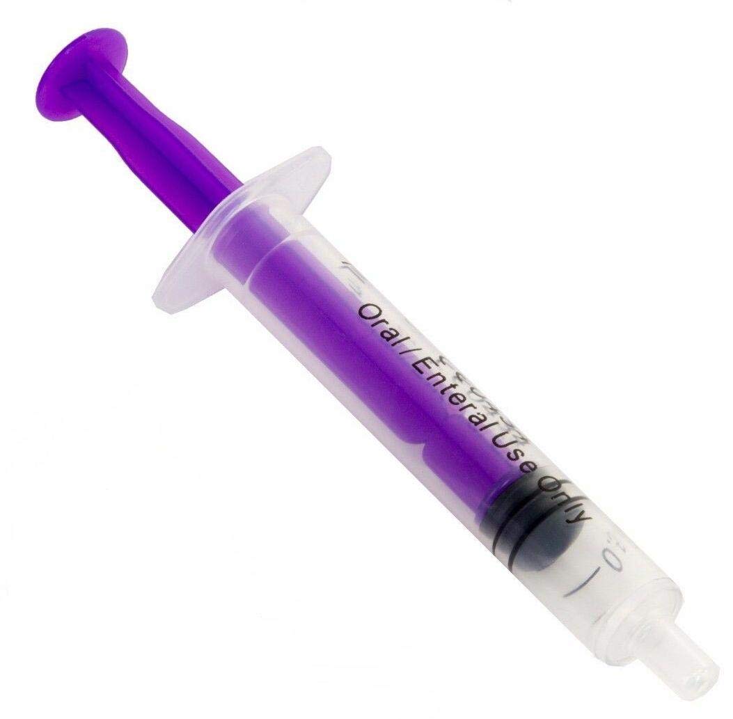 Baxa Exacta-Med Oral Dose Syringe, 3ml, Purple, Pack of 2