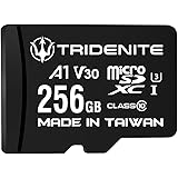 TRIDENITE 256GB Micro SD Card, MicroSDXC Memory for Nintendo-Switch, GoPro, Drone, Smartphone, Tablet, 4K Ultra HD, A1 UHS-I 