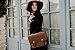 ECOSUSI Women Briefcase Vintage Crossbody Messenger Bag PU Leather Satchel Purse, Coffee