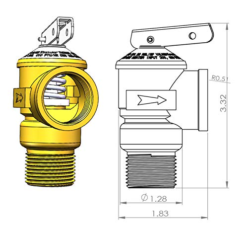 Kozyvacu 3/4-Inch IPS Isolator Tankless Water Heater Service Valve Kit with Clean Brass Construction