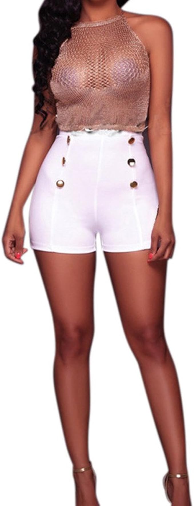 high waisted tassel shorts