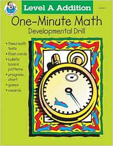 one minute math developmental drill grades 1 2 level a addition theresa warnick 0017257232412 amazon com books