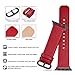 Fullmosa Leather Bands Compatible with Apple Watch Band 49mm 46mm 45mm 44mm 42mm for Men Women, Top Grain Genuine Leather Strap for iWatch Ultra 2/Ultra/10/9/8/7/6/5/4/3/2/1/SE2/SE, Red/Smoky Grey
