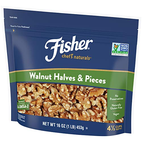 Fisher Chef's Naturals Walnut Halves & Pieces 1 lb (Pack of 1