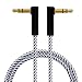 3.5mm Audio Cable, CableCreation 1.5 Feet 90 Degree 3.5mm Male to Male Auxiliary Aux Cable Compatible with Phones, Tablets, Headphones, MP3 Player, Car/Home Stereo