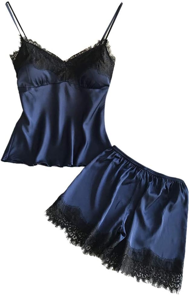 Women's Explosive Sling Lace Sleepwear Bow Nightdress Underwear Pajamas Set