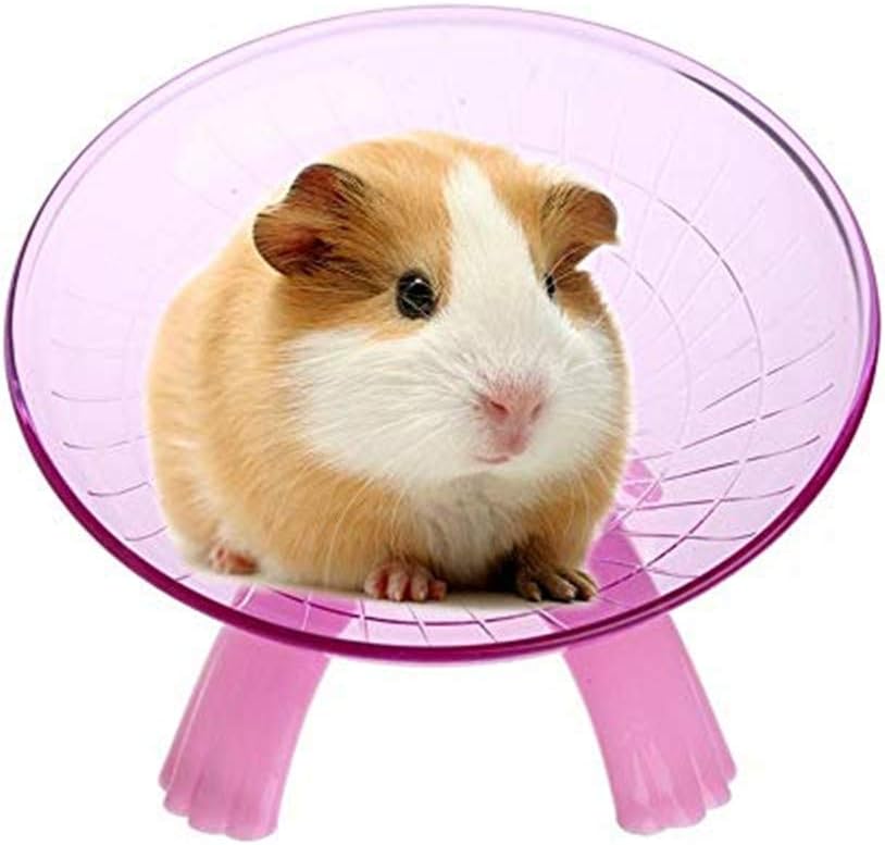 Uteruik Hamsters Small Animal Exercise Flying Saucer Sport Wheel Silent Spinner for Pet Syrian