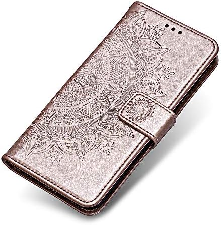 The Grafu Galaxy J4 Plus Case, Leather Case, Premium Wallet Case with [Soft Shockproof TPU] [Card Slots] Flip Notebook Cover for Samsung Galaxy J4 Plus, Rose Gold