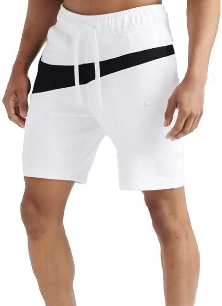 nike fleece shorts white