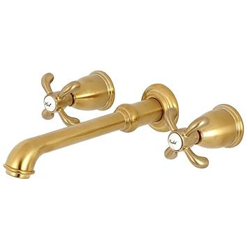 Kingston Brass Ks7027tx French Country 2 Handle Wall Mount Roman