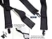Holdup Under-Ups, Black 1 1/2 Undergarment Suspenders for Men with the X Back Style with the Patented 'No-Slip Clip'