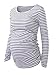 Women's Motherhood Maternity Tunic Tops Mama Clothes Flattering Side Ruching Xmas Pregnancy T-shirt