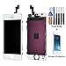 CELLPHONEAGE for iPhone 5S LCD Replacement Screen Display Glass Touch Screen Digitizer Assembly kit with Free Tool Kits + Free Screen Protector (White)