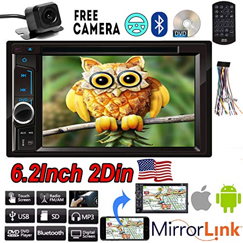 For Ford Expedition 2002-2006 Car Audio Stereo Double Din 2DIN 6.2'' Mirror Link FM Radio Touchscreen Built-in Bluetooth with Free Remote Control & Wire Harness + Waterproof Rear View Backup Camera