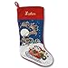 Lillian Vernon Personalized Heirloom Christmas Stocking Needlepoint Sleigh and Reindeer, 100% Wool, 9.5
